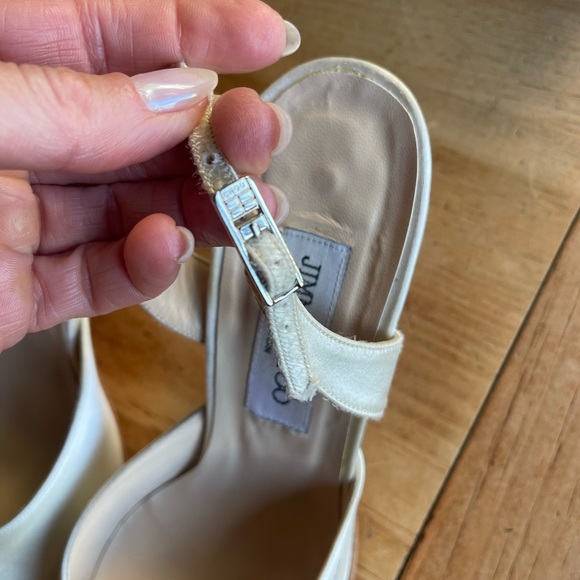 Jimmy Choo Vintage White Floral Women's Wedding Shoes - Picture 10 of 16